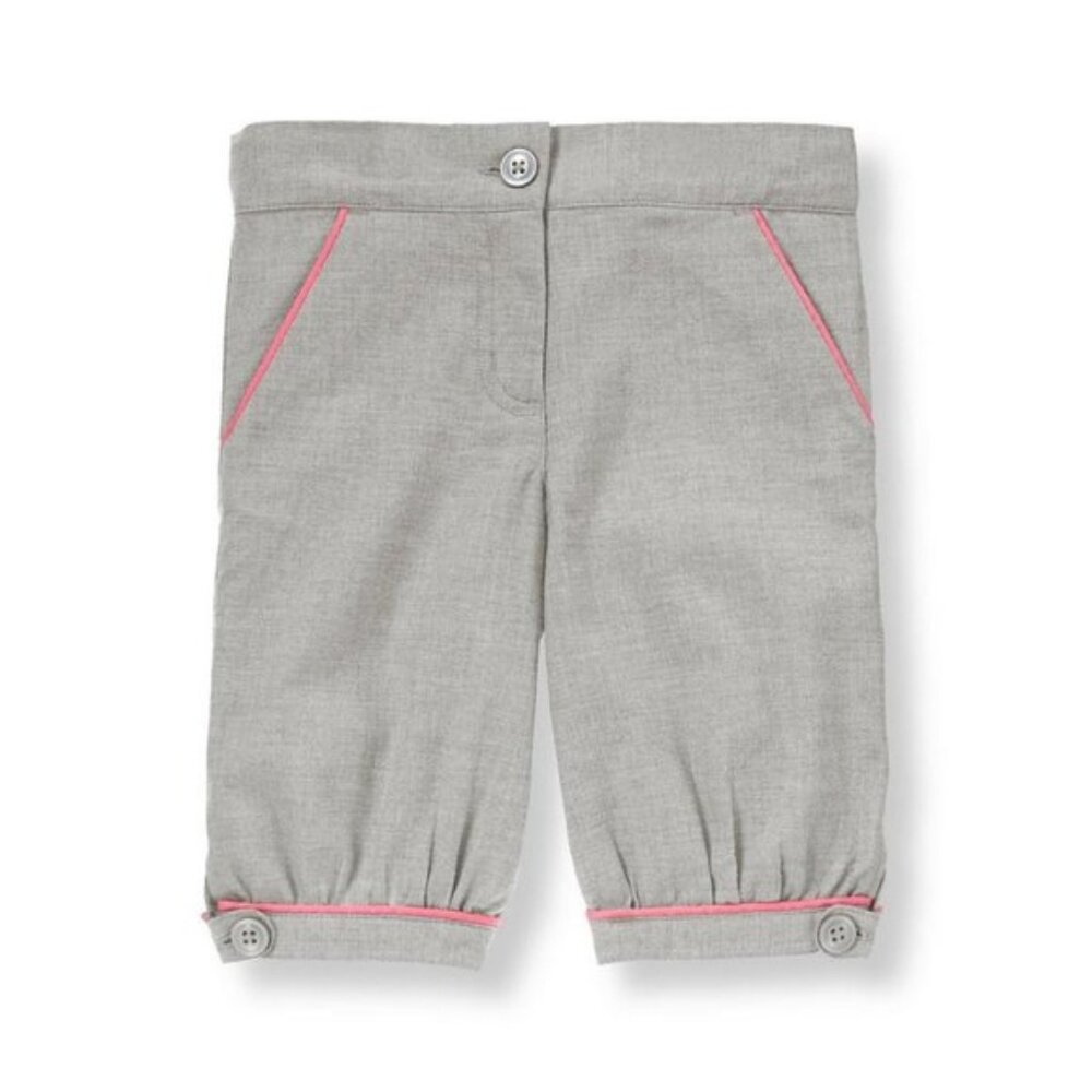 Janie & Jack | Silver Gray Piped Twill Knicker Pants | Size 12-18 Months